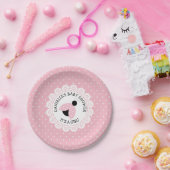 Aangepaste roze Baby shower papieren Borden Papieren Bordje (Feest)