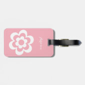 Aangepaste roze Bagagelabels met witte ventilator (Achterkant horizontaal)