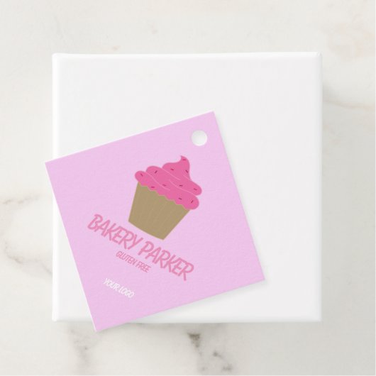 Aangepaste roze bakkerij cupakes Labels (In situ)