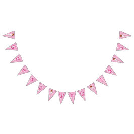 Aangepaste roze Ballerina Birthday Banner