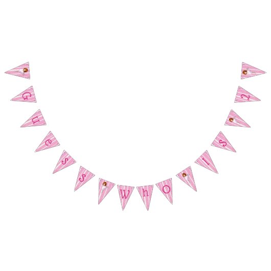 Aangepaste roze Ballerina Birthday Banner (Alle)