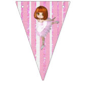 Aangepaste roze Ballerina Birthday Banner (Eerste vlag)