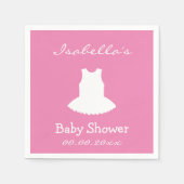 Aangepaste roze ballerina tutu baby shower servett servet (Voorkant)