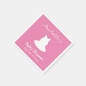 Aangepaste roze ballerina tutu baby shower servett servet (Hoek)
