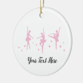 Aangepaste roze ballerinas keramisch ornament (Links)