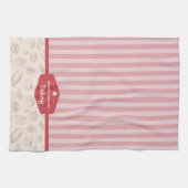 Aangepaste roze bandenbakkerij keukengooi theedoek (Horizontaal)