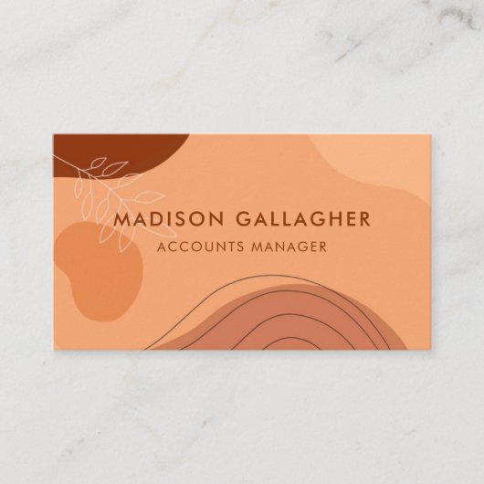 Aangepaste Roze Beige Bruin Esthetische Profession Visitekaartje (Voorkant)