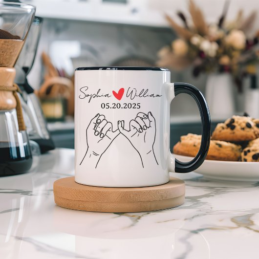 Aangepaste Roze Belofte Beker, Valentijnsdag Cadea Mok