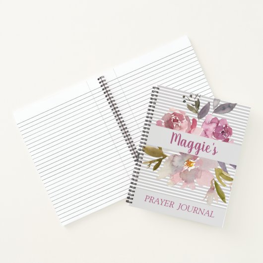 Aangepaste roze bijbel Verse Spiral Notitieboek (Binnen)