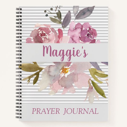 Aangepaste roze bijbel Verse Spiral Notitieboek (Voorkant)