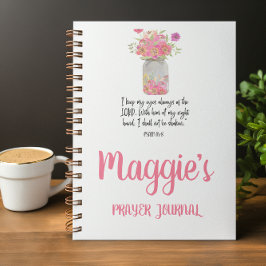 Aangepaste roze bijbel Verse Spiral Notitieboek