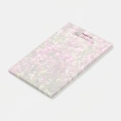 Aangepaste roze bladeren op foto van Plant Stalks Post-it® Notes (Schuin)