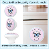 Aangepaste Roze Blauwe Paarse Vlinder Keramische K Keramische Knop