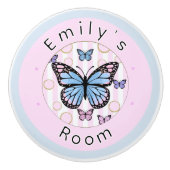 Aangepaste Roze Blauwe Paarse Vlinder Keramische K Keramische Knop (Voorkant)