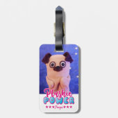 Aangepaste roze blauwe roze foto bagagelabel (Achterkant verticaal)