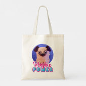 Aangepaste roze blauwe roze foto tote bag (Achterkant)