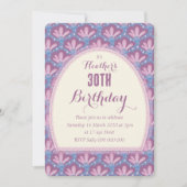 Aangepaste roze blauwe waterverf quirky bloem kaart (Voorkant)