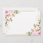 Aangepaste Roze Bloem Save The Date (Voorkant)