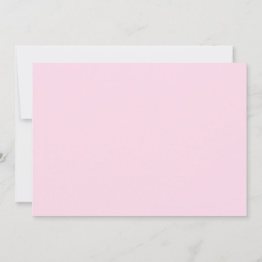Aangepaste Roze Bloem Save The Date (Achterkant)