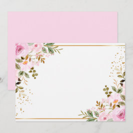 Aangepaste Roze Bloem Save The Date
