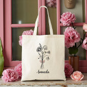 Aangepaste Roze Bloemboog Voor Bruidsmeisje Tote Bag