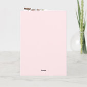 Aangepaste roze bloemen bruiloft bedankkaart (Achterkant)