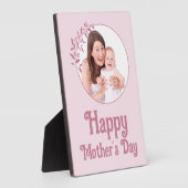 Aangepaste roze bloemen foto's Collage Moederdag Fotoplaat (Zijkant)