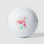 Aangepaste roze bloemen golfballen (Voorkant)