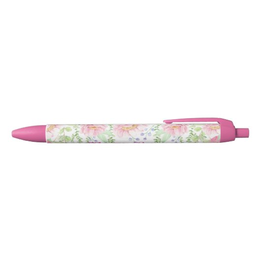 Aangepaste Roze Bloemen met Naam Pen (Bovenkant)
