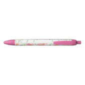 Aangepaste Roze Bloemen met Naam Pen (Achterkant)