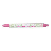 Aangepaste Roze Bloemen met Naam Pen (Voorkant)