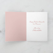 Aangepaste Roze Bloemen Moederdag Kaart (Binnen)