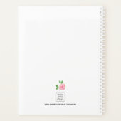 Aangepaste roze bloemen planner (Achterkant)