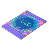 Aangepaste roze bloemenharten ademen Leuk Kleurrij Notitieboek (Linkerzijde)