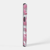 Aangepaste Roze Bloemige iPhone Hoes| Roze & Wit 15 Case (Rechterkant)