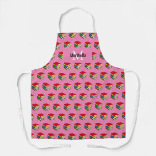 Aangepaste roze BOEKEN Schort