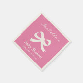 Aangepaste roze boogknoop baby shower servetten vo (Hoek)
