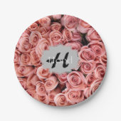 Aangepaste roze Borden Papieren Bordje (Voorkant)