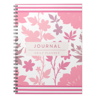 Aangepaste roze botanische notitieboek
