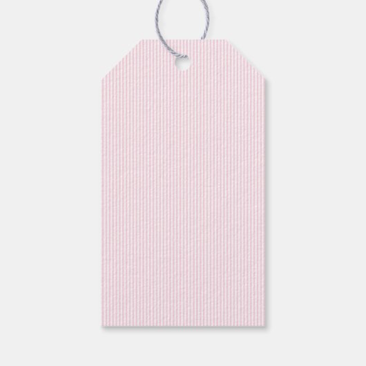 Aangepaste Roze Bow Baby shower Label, Roze Lint Cadeaulabel (Achterkant)