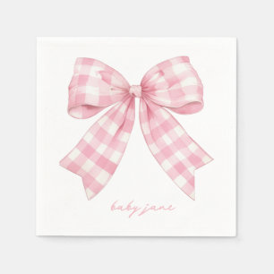 Aangepaste Roze Bow Baby shower servetten