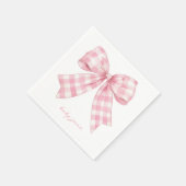 Aangepaste Roze Bow Baby shower servetten (Hoek)