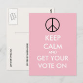 Aangepaste roze Briefkaarten kalm houden en stemme (Voorkant / Achterkant)