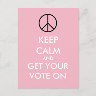 Aangepaste roze Briefkaarten kalm houden en stemme