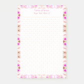 Aangepaste Roze Bruin Dot Grid Student Gift Planne Post-it® Notes (Voorkant)