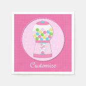 Aangepaste roze bruine machine servetten (Voorkant)