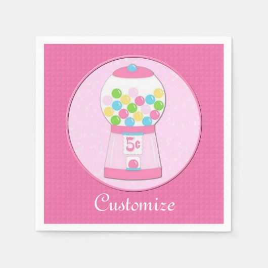 Aangepaste roze bruine machine servetten (Voorkant)