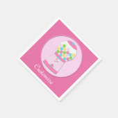 Aangepaste roze bruine machine servetten (Hoek)