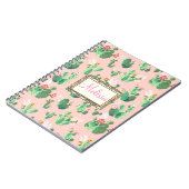 Aangepaste roze cactus Blooms-laptop Notitieboek (Linkerzijde)