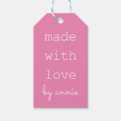 Aangepaste roze cadeautjes Labels Cadeaulabel (Voorkant)